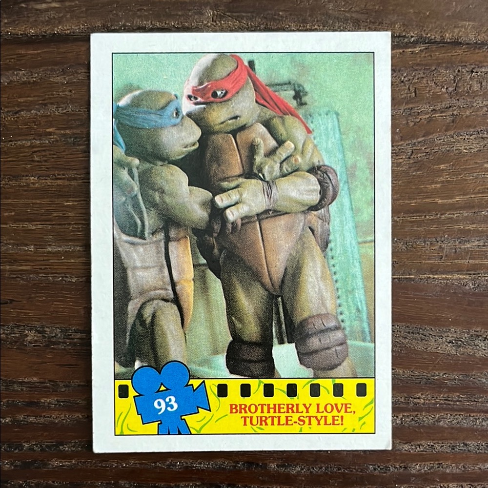 #93 Topps Teenage Mutant Ninja Turtles movie Trading Card - ‘Brotherly Love’